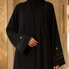 ABAYA HOUSE . Black Aura Abaya (2)