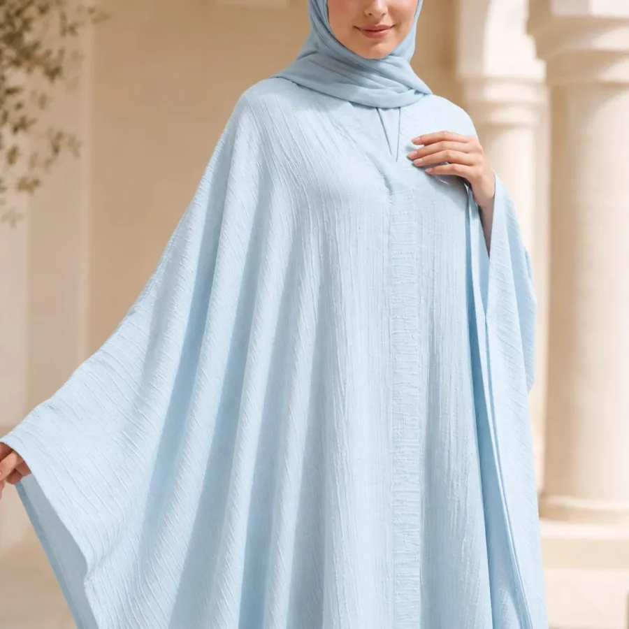 ABAYA HUSE . sky serenity abaya ABAYA HUSE . sky serenity abaya